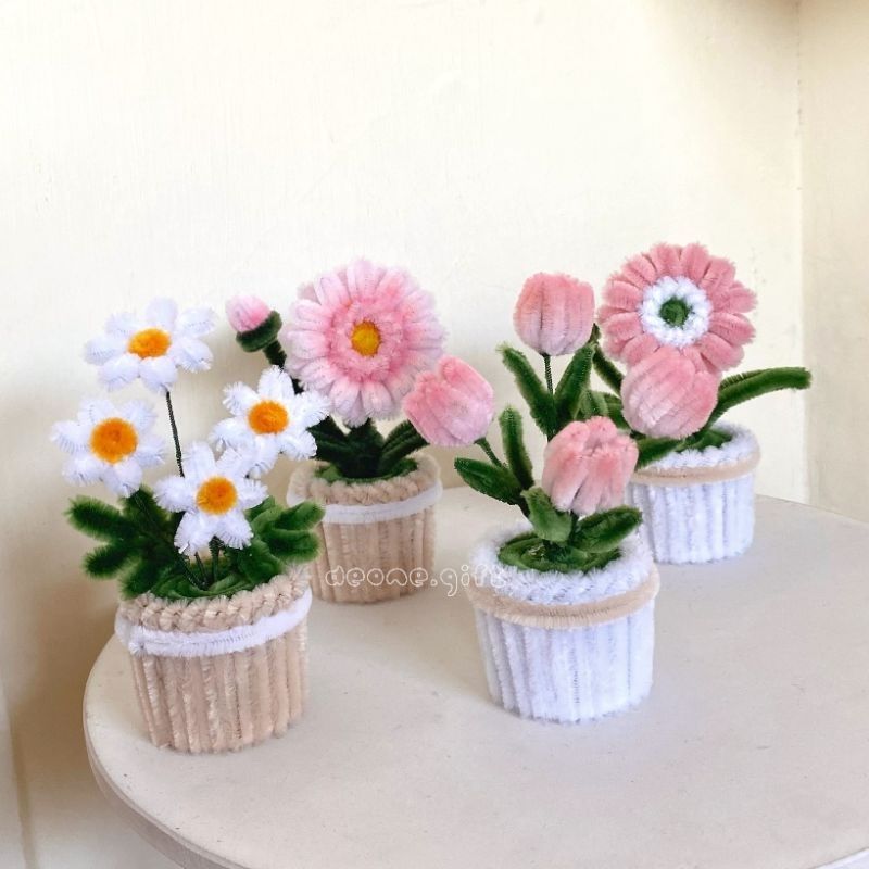 Dekorasi pot bunga mini
