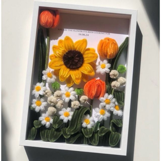 Dekorasi frame bunga